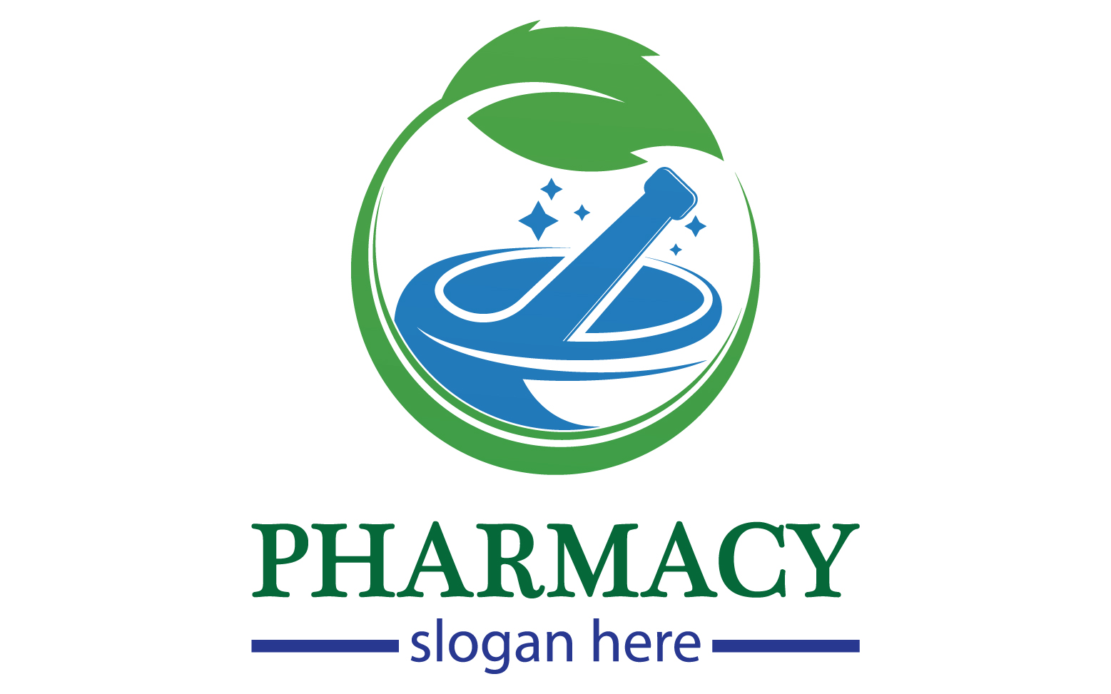 Parmacy herbal logo template version 19