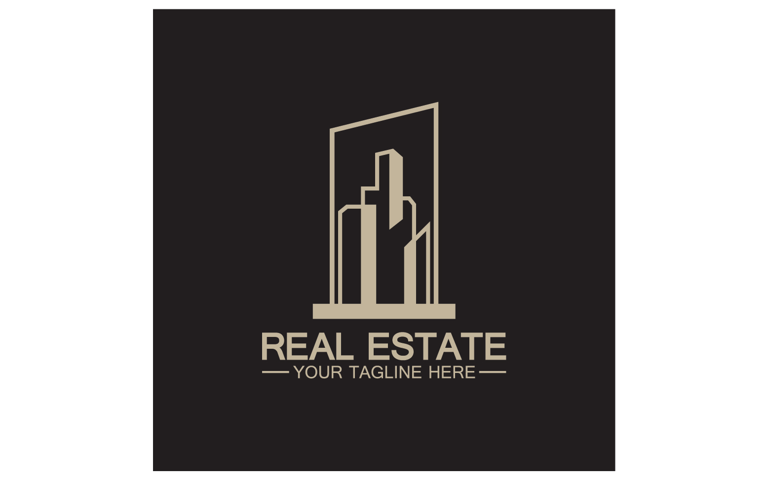 Real estate building tower logo template version 9
