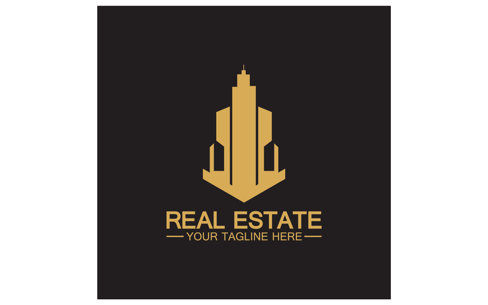 Real estate building tower logo template version 11
