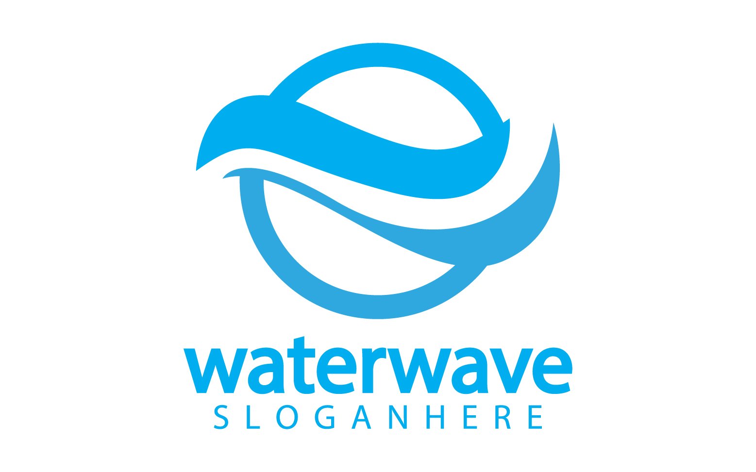Waterwave nature fresh water logo template version 18