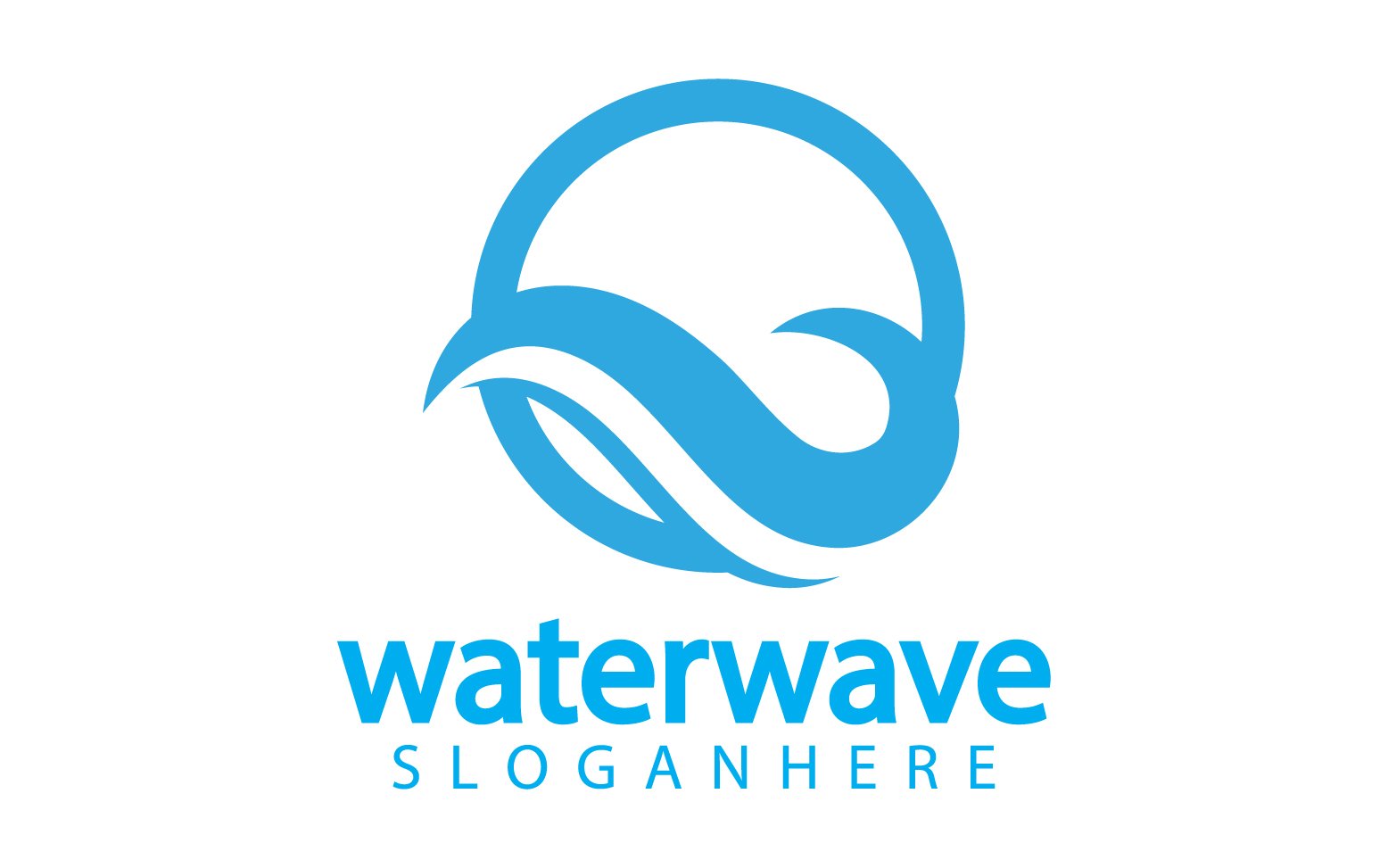 Waterwave nature fresh water logo template version 20