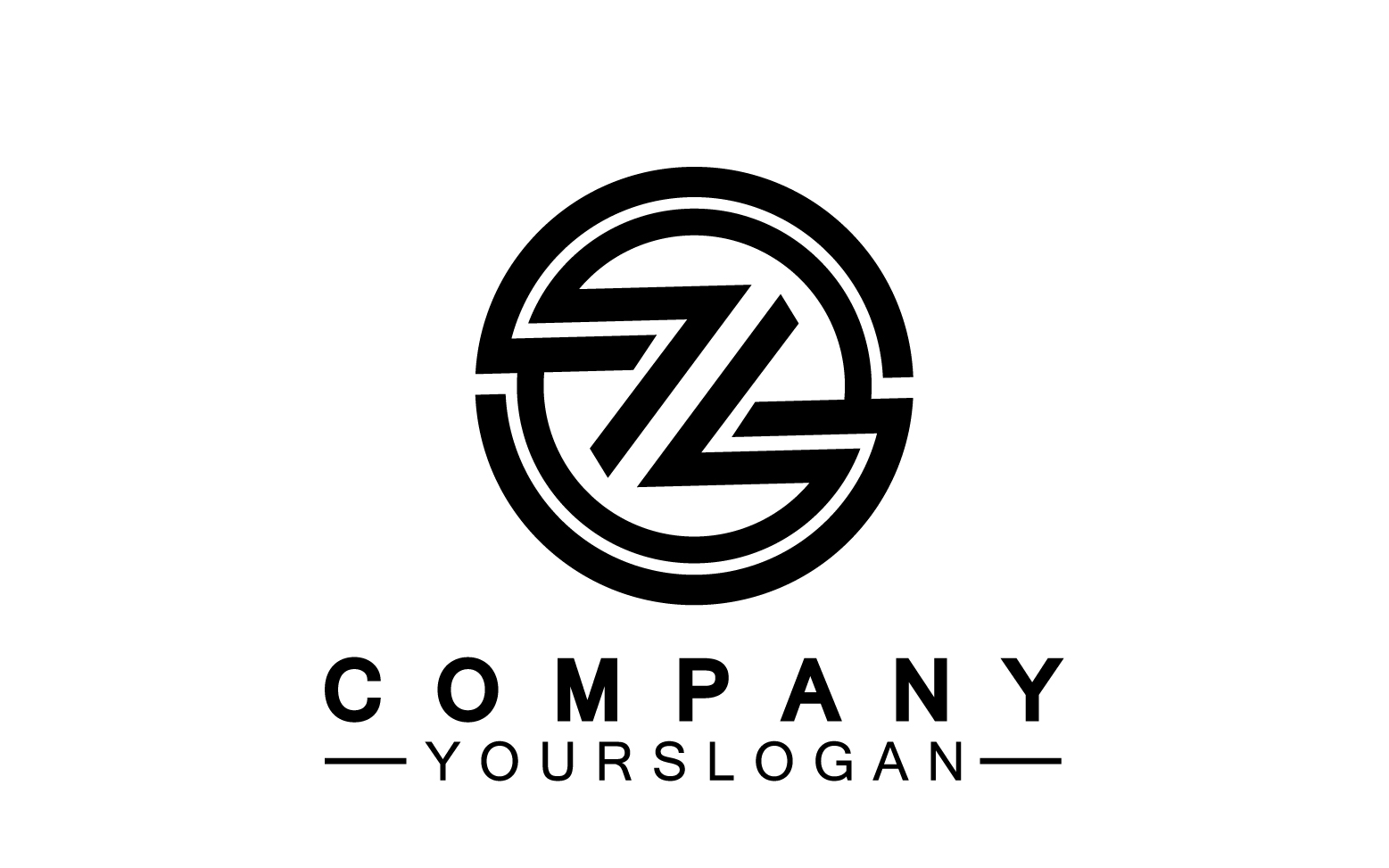 Z letter initial name  logo template version 5
