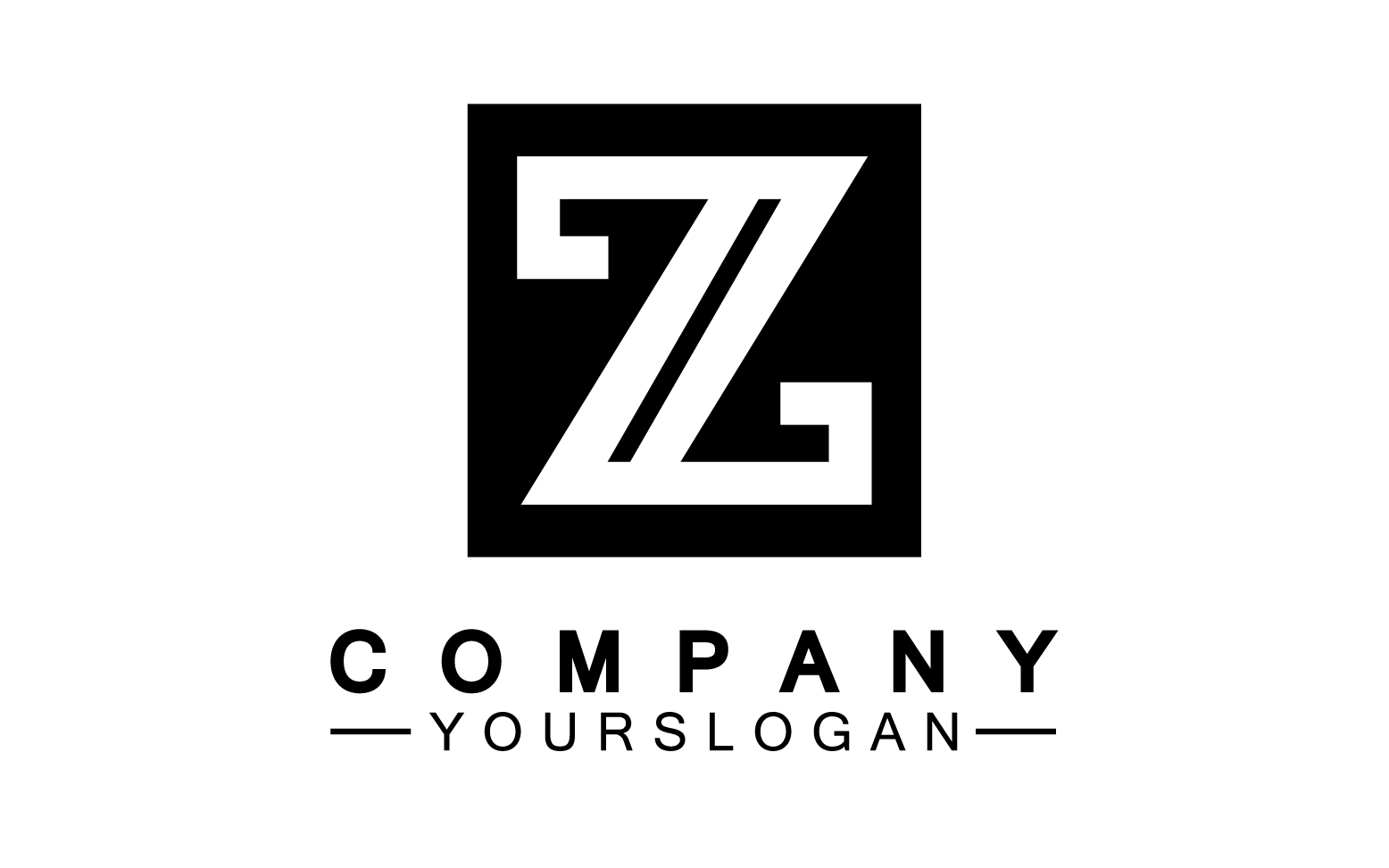 Z letter initial name  logo template version 28