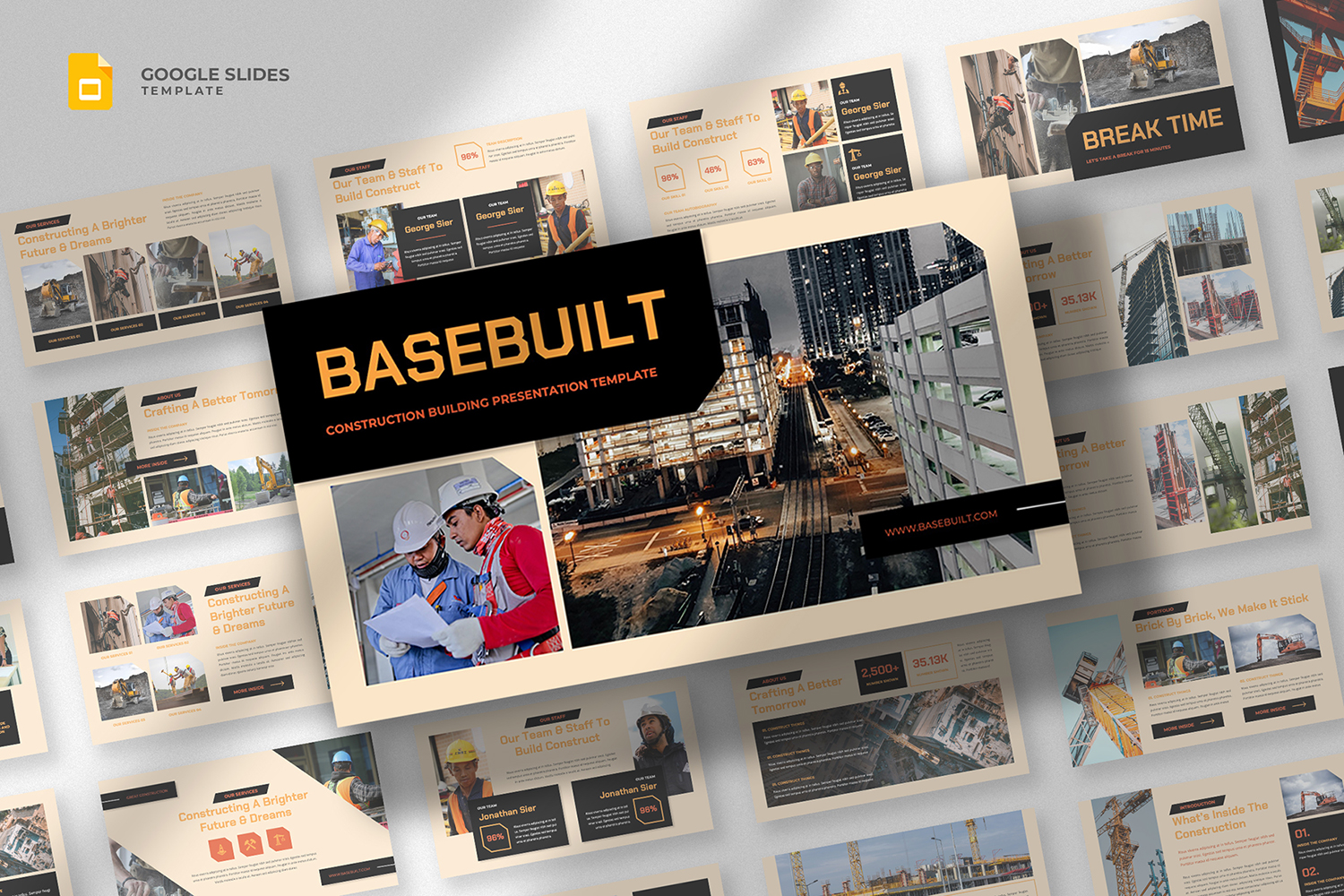 Basebuilt - Construction Engineering Google Slides Template