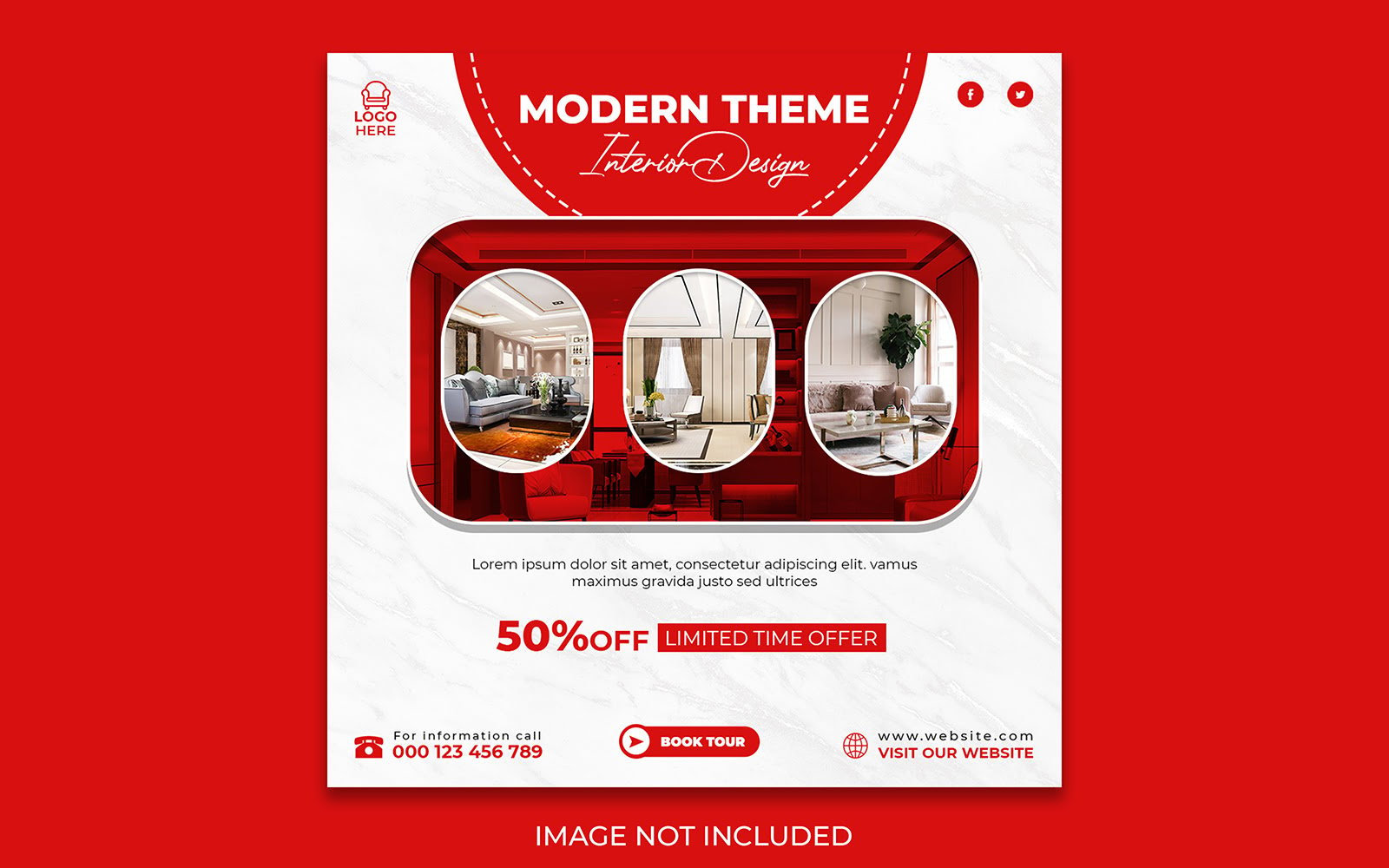 Modern Interior Social Media Post Template