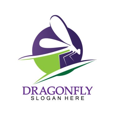 Dragonfly Illustration Logo Templates 387904