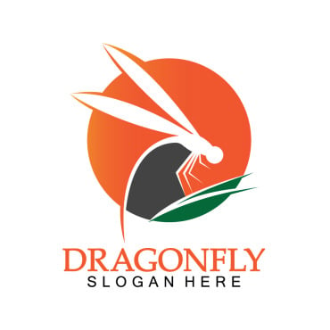 Dragonfly Illustration Logo Templates 387909