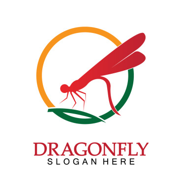 Dragonfly Illustration Logo Templates 387917