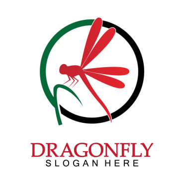 Dragonfly Illustration Logo Templates 387920