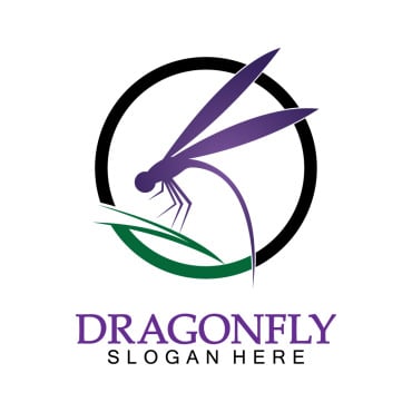 Dragonfly Illustration Logo Templates 387928