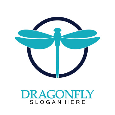 Dragonfly Illustration Logo Templates 387929