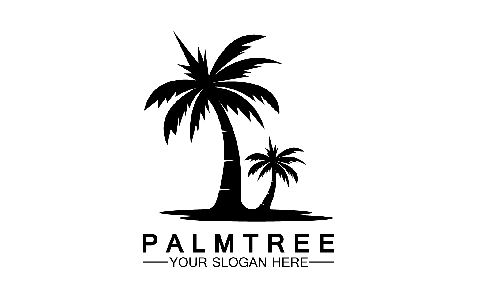 Palm tree hipster vintage logo vector icon illustration v3