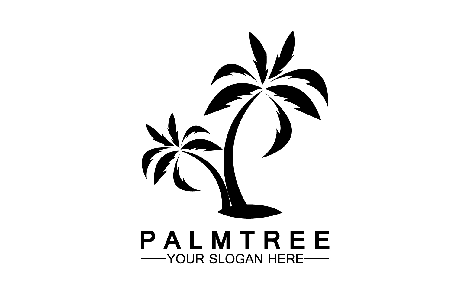 Palm tree hipster vintage logo vector icon illustration v1