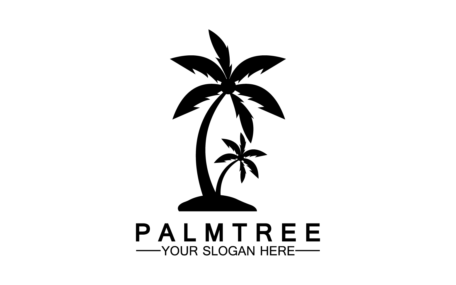 Palm tree hipster vintage logo vector icon illustration v2