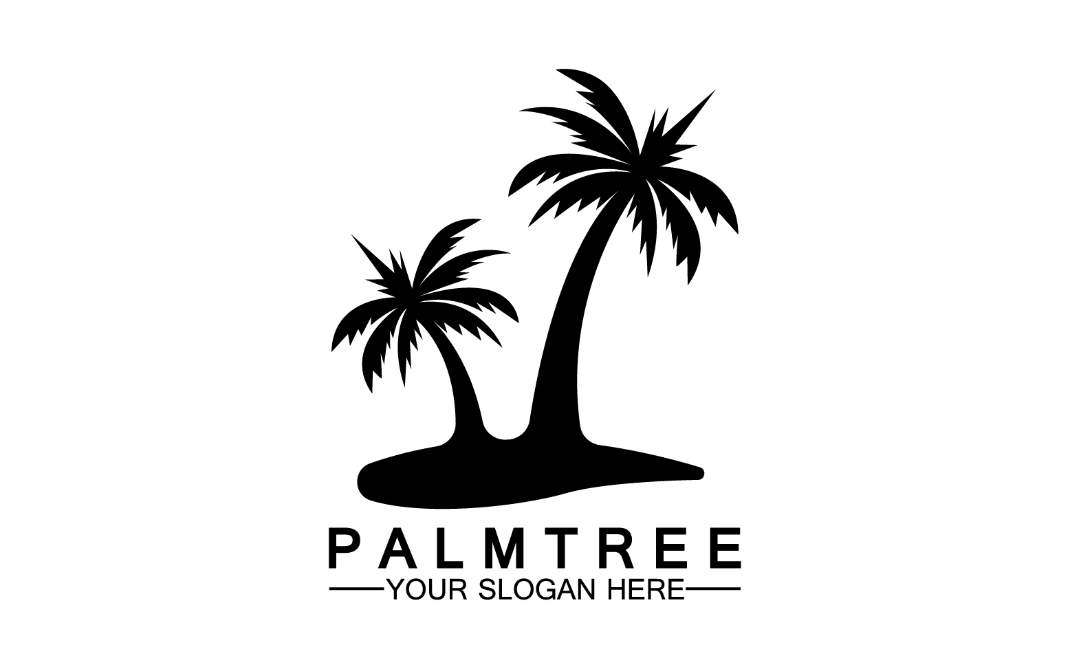 Palm tree hipster vintage logo vector icon illustration v4