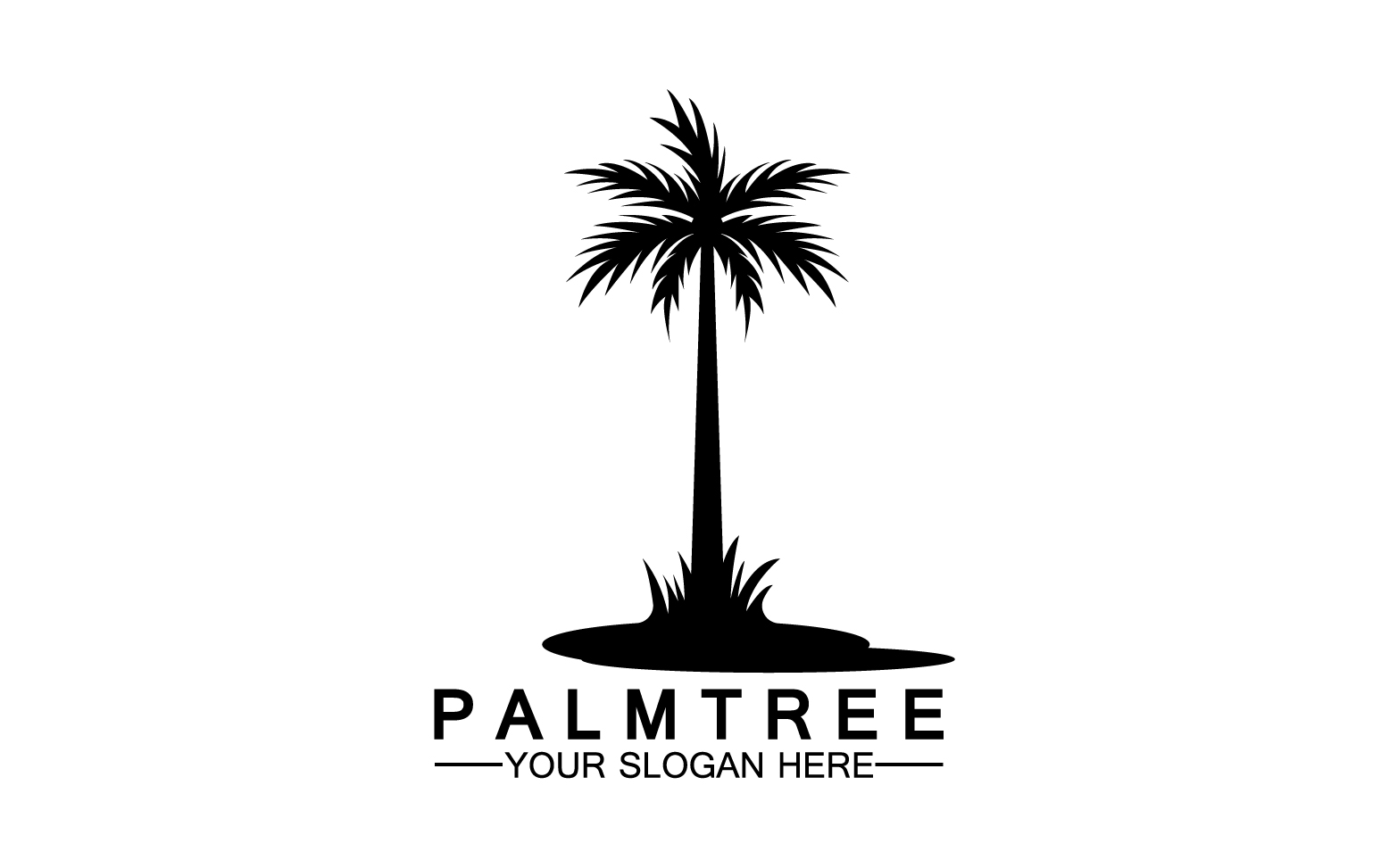Palm tree hipster vintage logo vector icon illustration v7