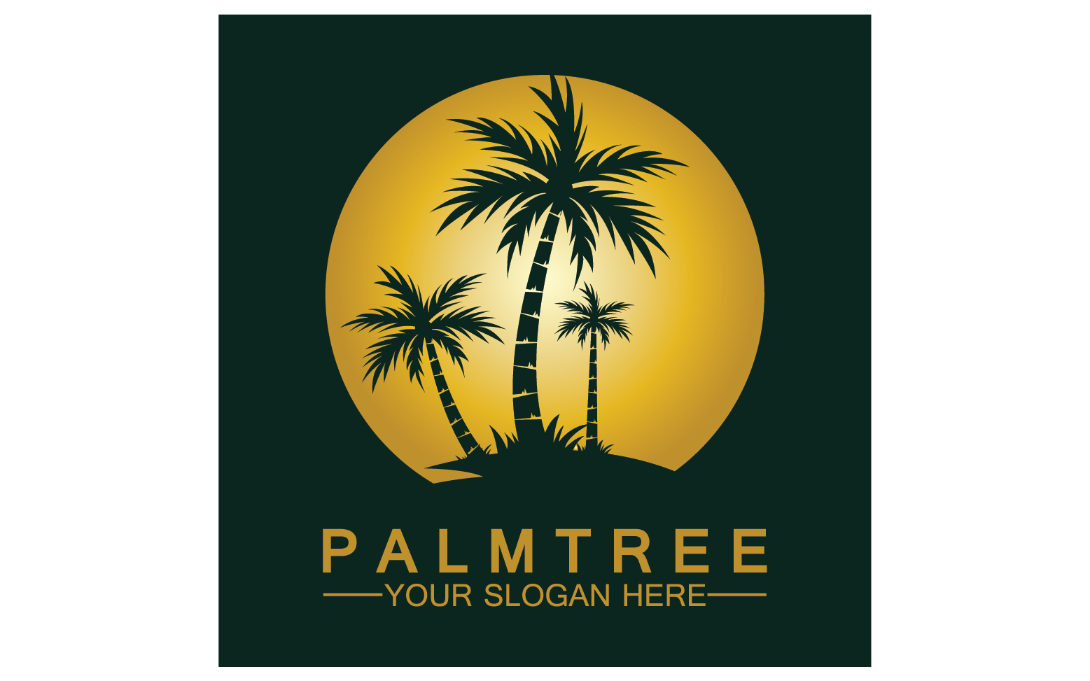 Palm tree hipster vintage logo vector icon illustration v10