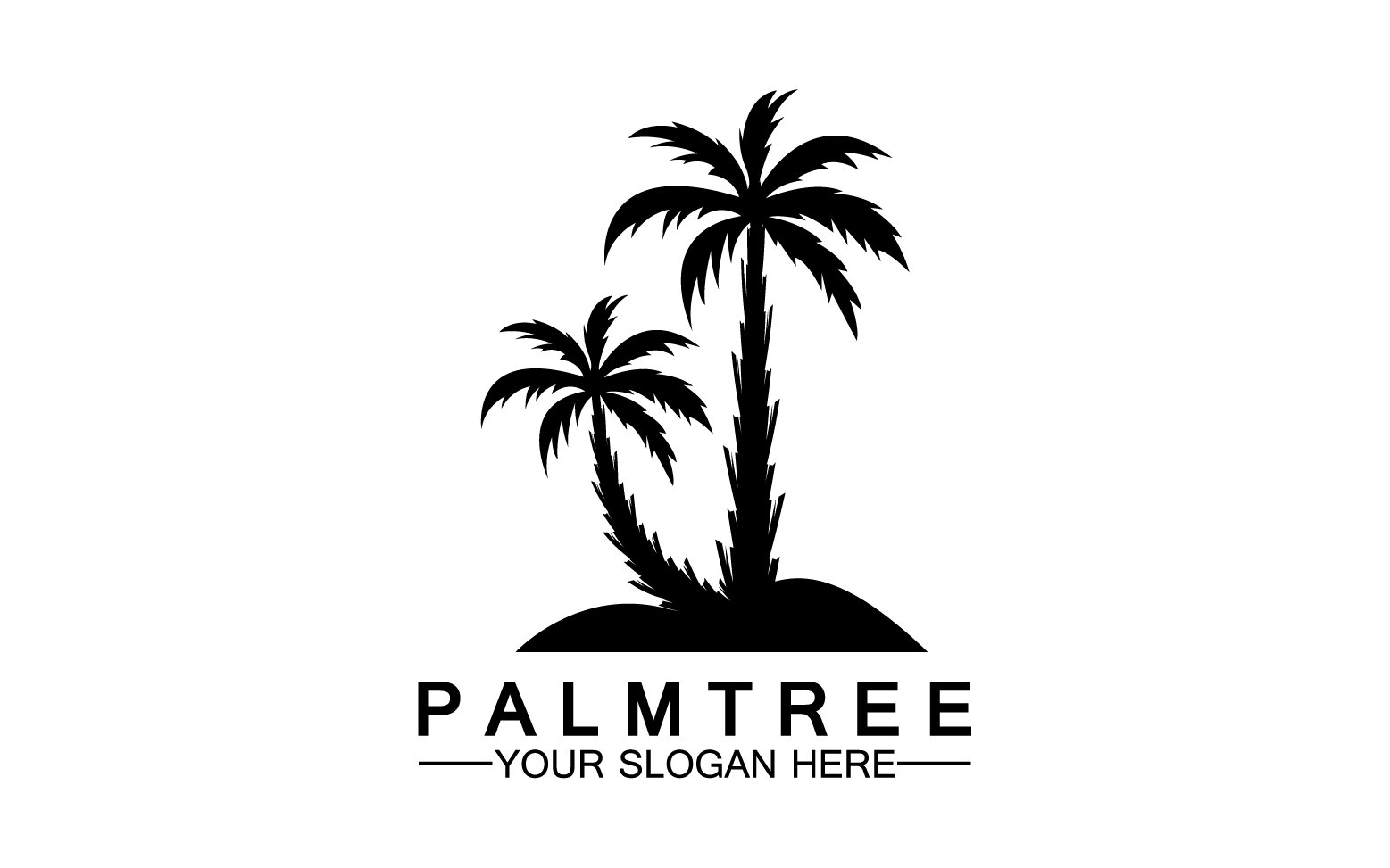 Palm tree hipster vintage logo vector icon illustration v5