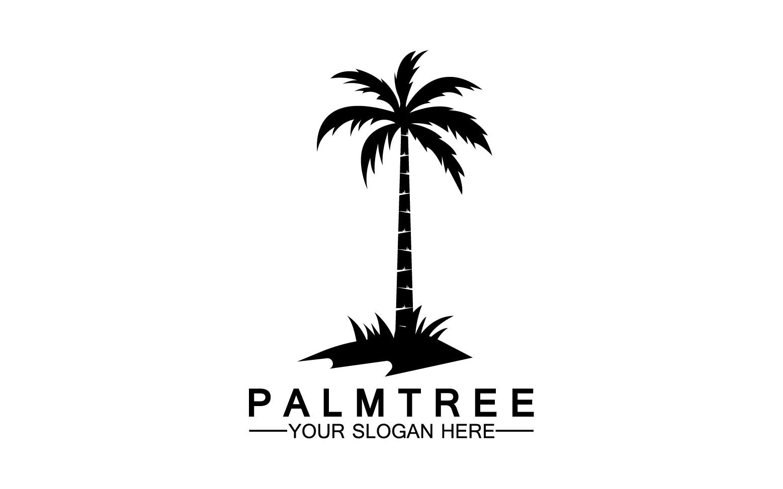Palm tree hipster vintage logo vector icon illustration v8