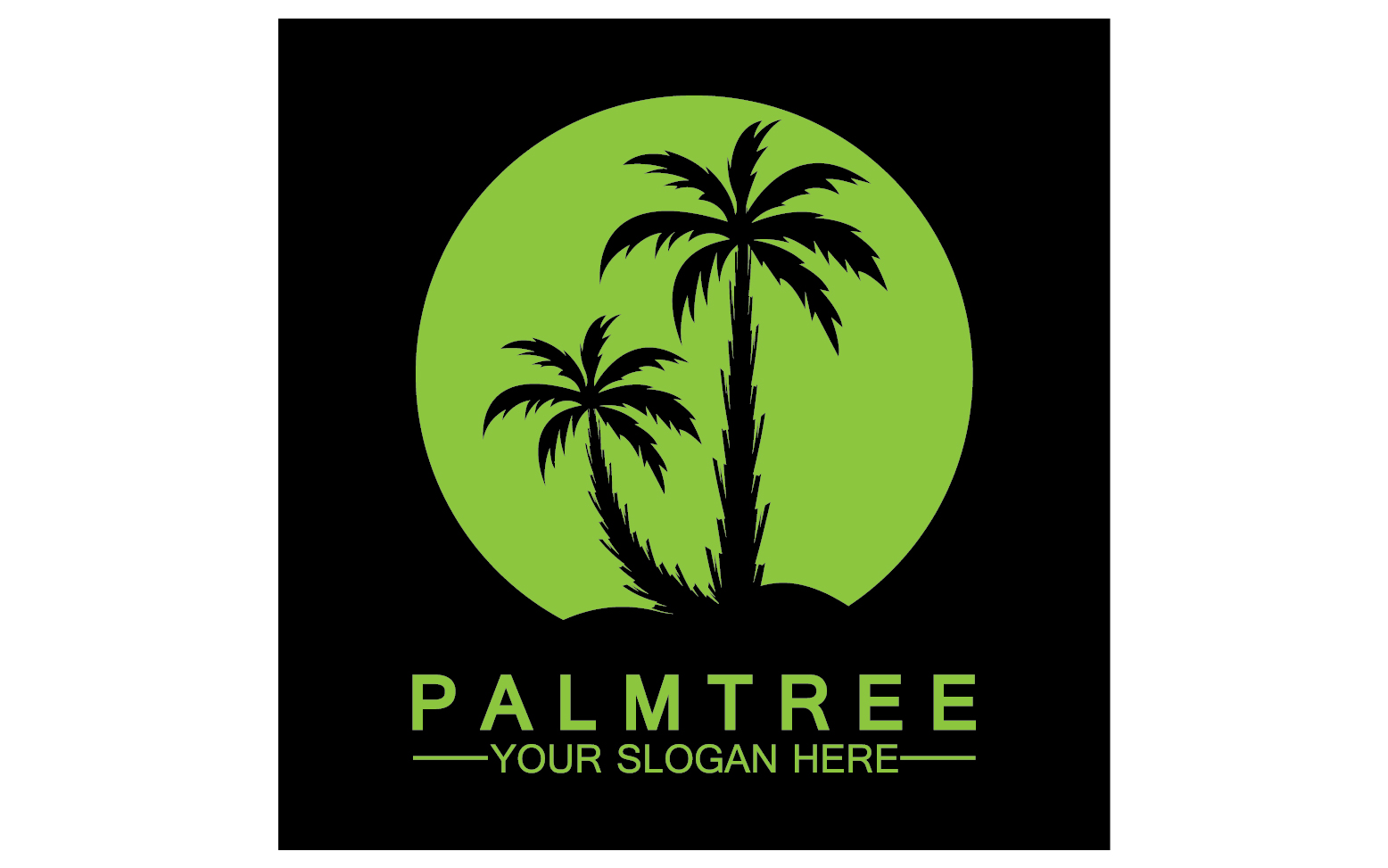 Palm tree hipster vintage logo vector icon illustration v9