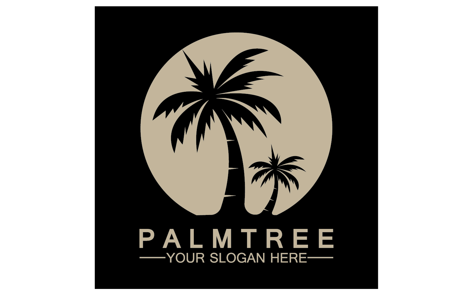 Palm tree hipster vintage logo vector icon illustration v16