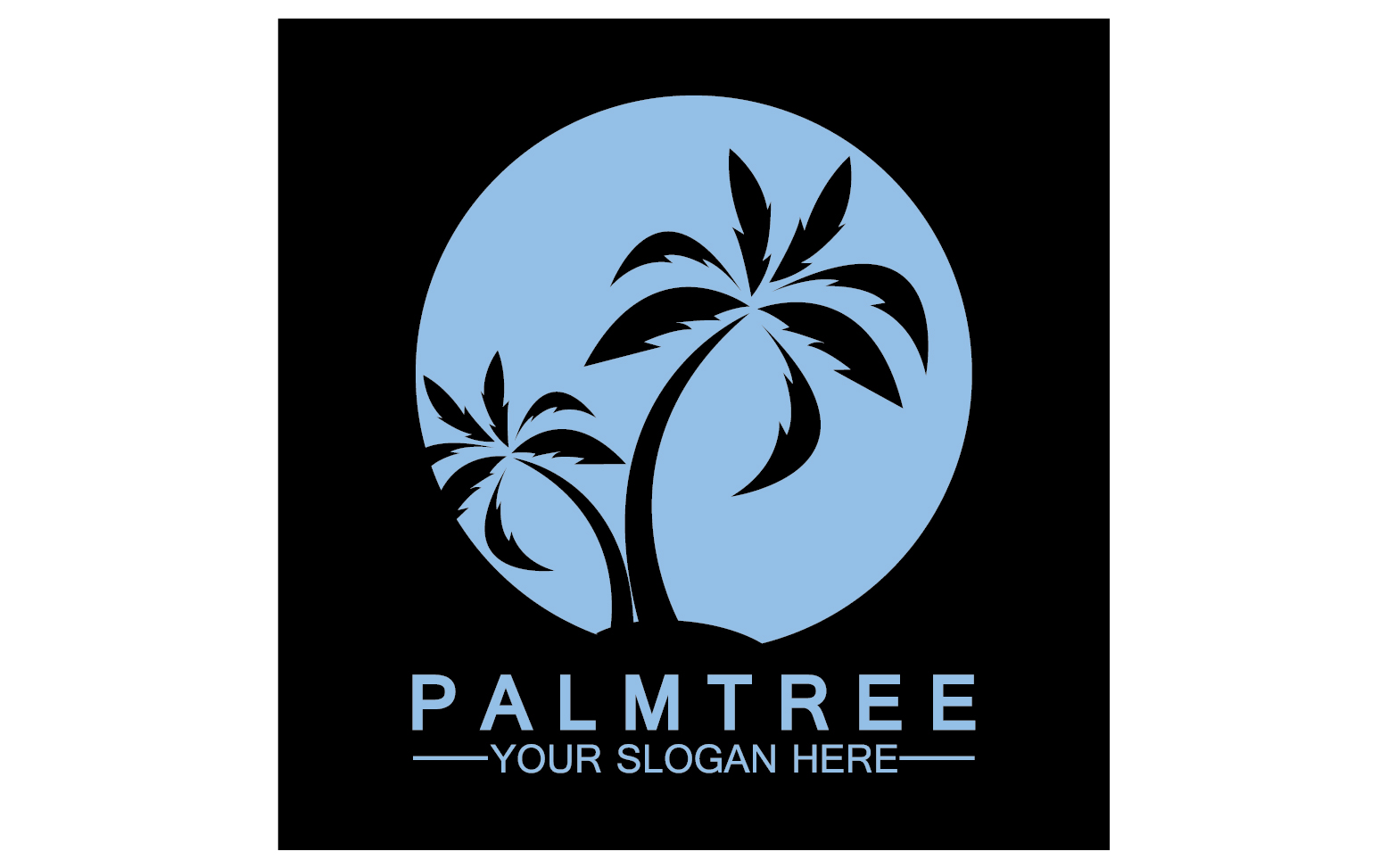 Palm tree hipster vintage logo vector icon illustration v14