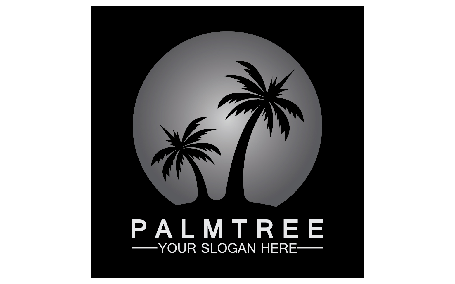Palm tree hipster vintage logo vector icon illustration v13