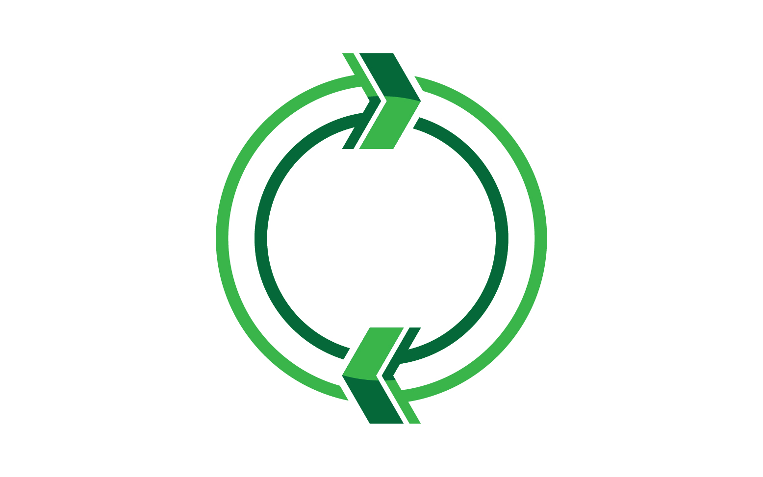 Recycle Symbol isolated on a white background v4
