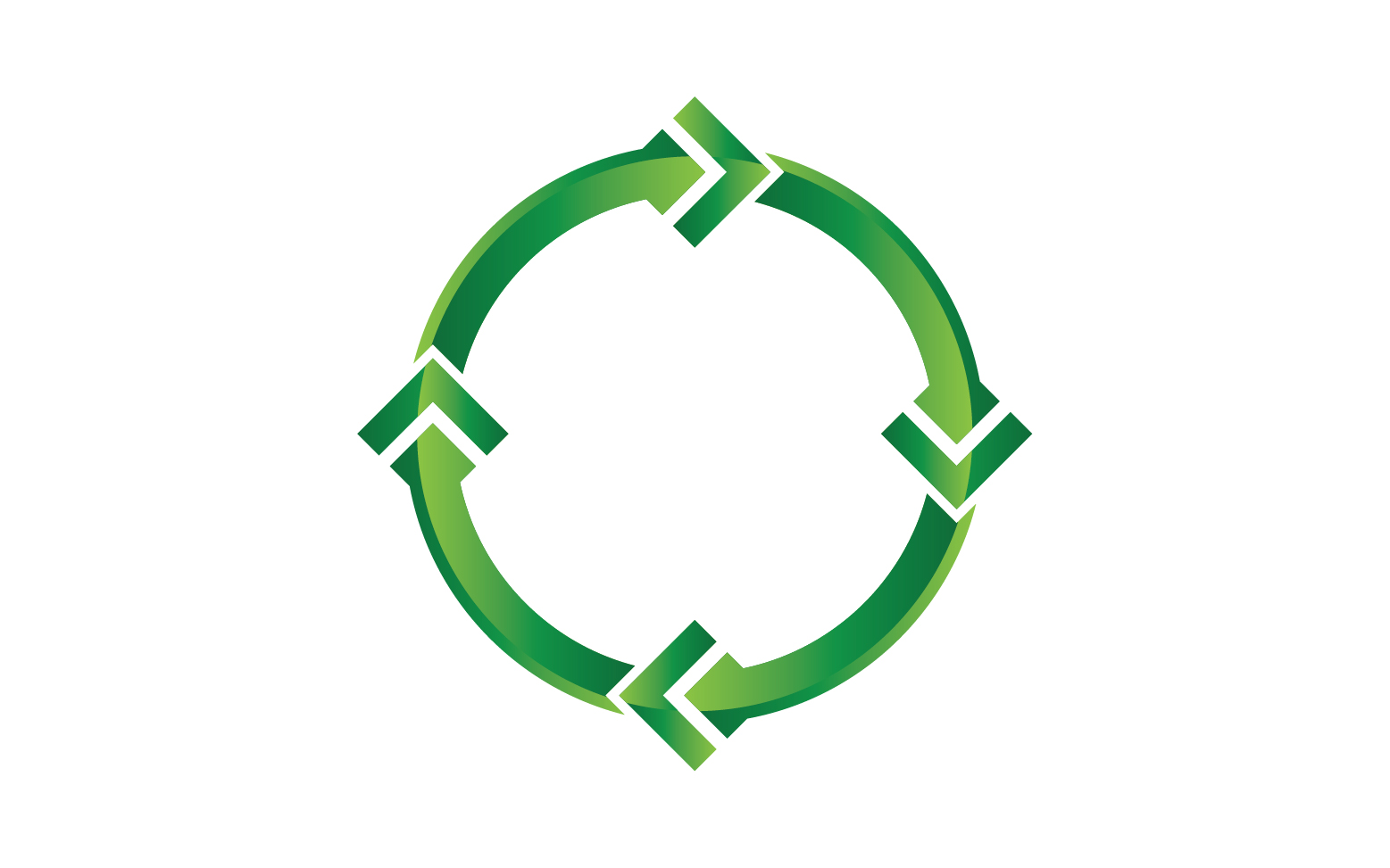 Recycle Symbol isolated on a white background v5