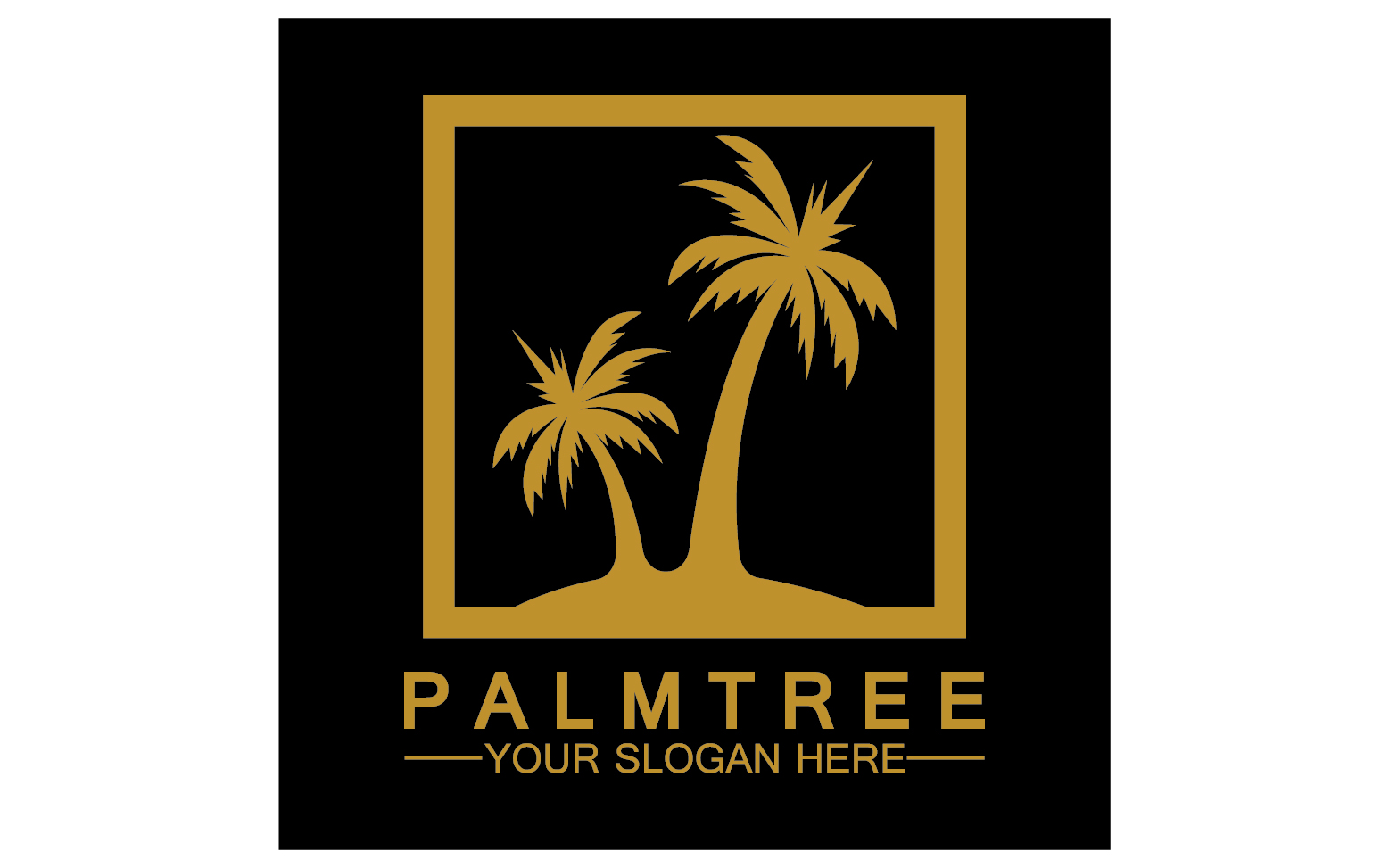 Palm tree hipster vintage logo vector icon illustration v19