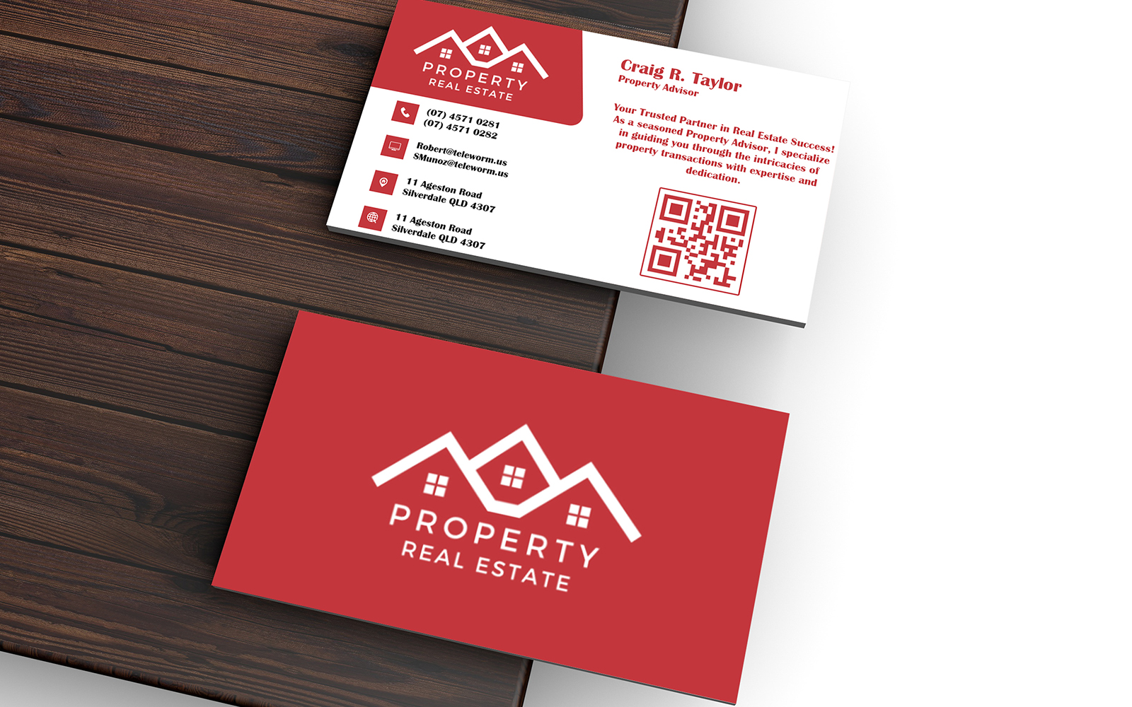 Visiting Card for Real Estate Consultant - Business Card Template