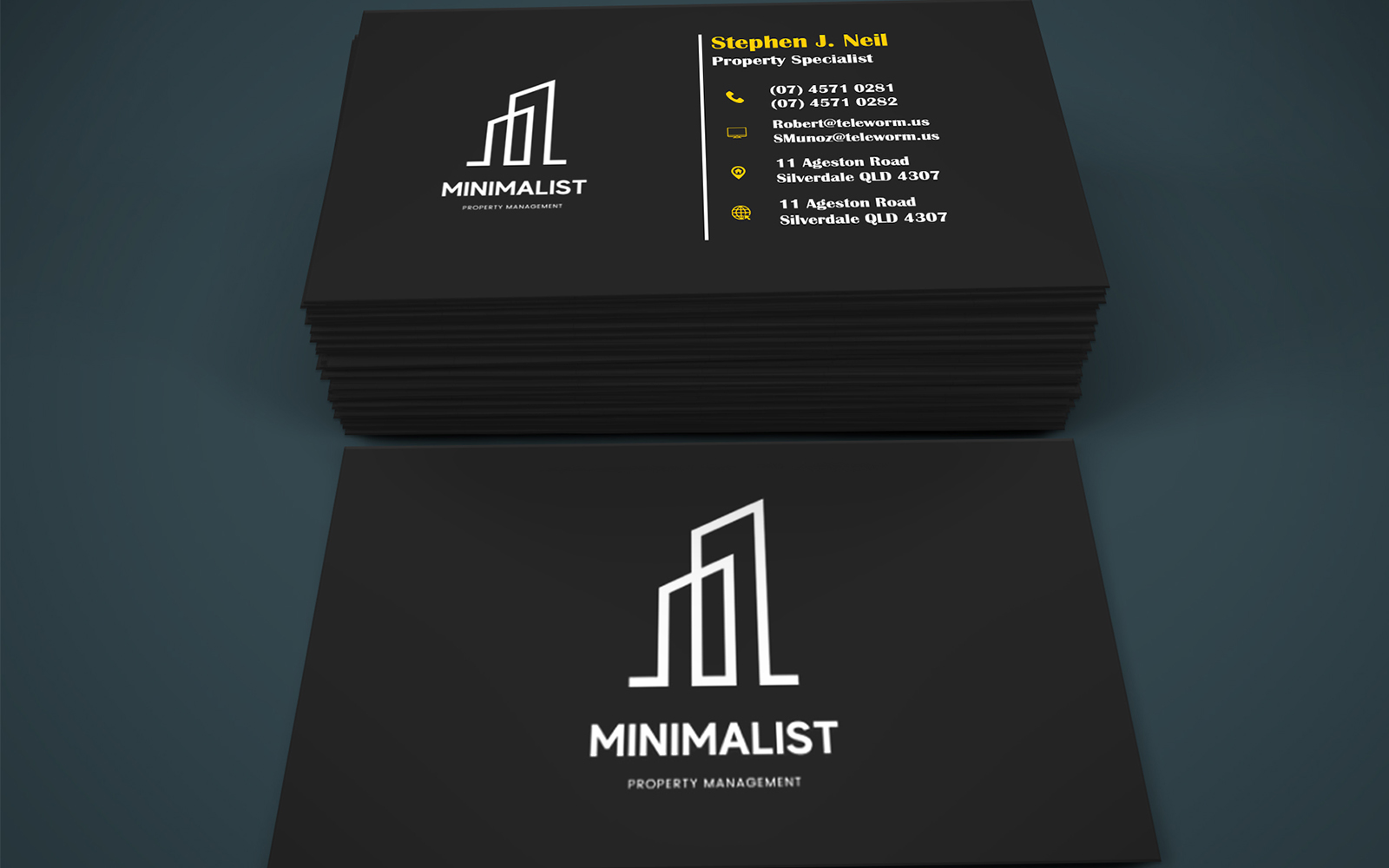 Visiting Card for Real Estate Analyst - Business Card Template