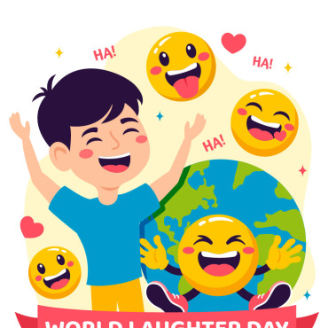 World Laughter Illustrations Templates 388772