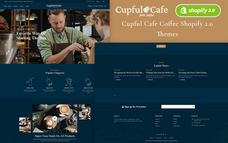 CupfulCafe - Coffee Cafe & Food Shop - Shopify Theme