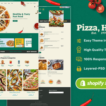 Pizza Fast Shopify Themes 388885