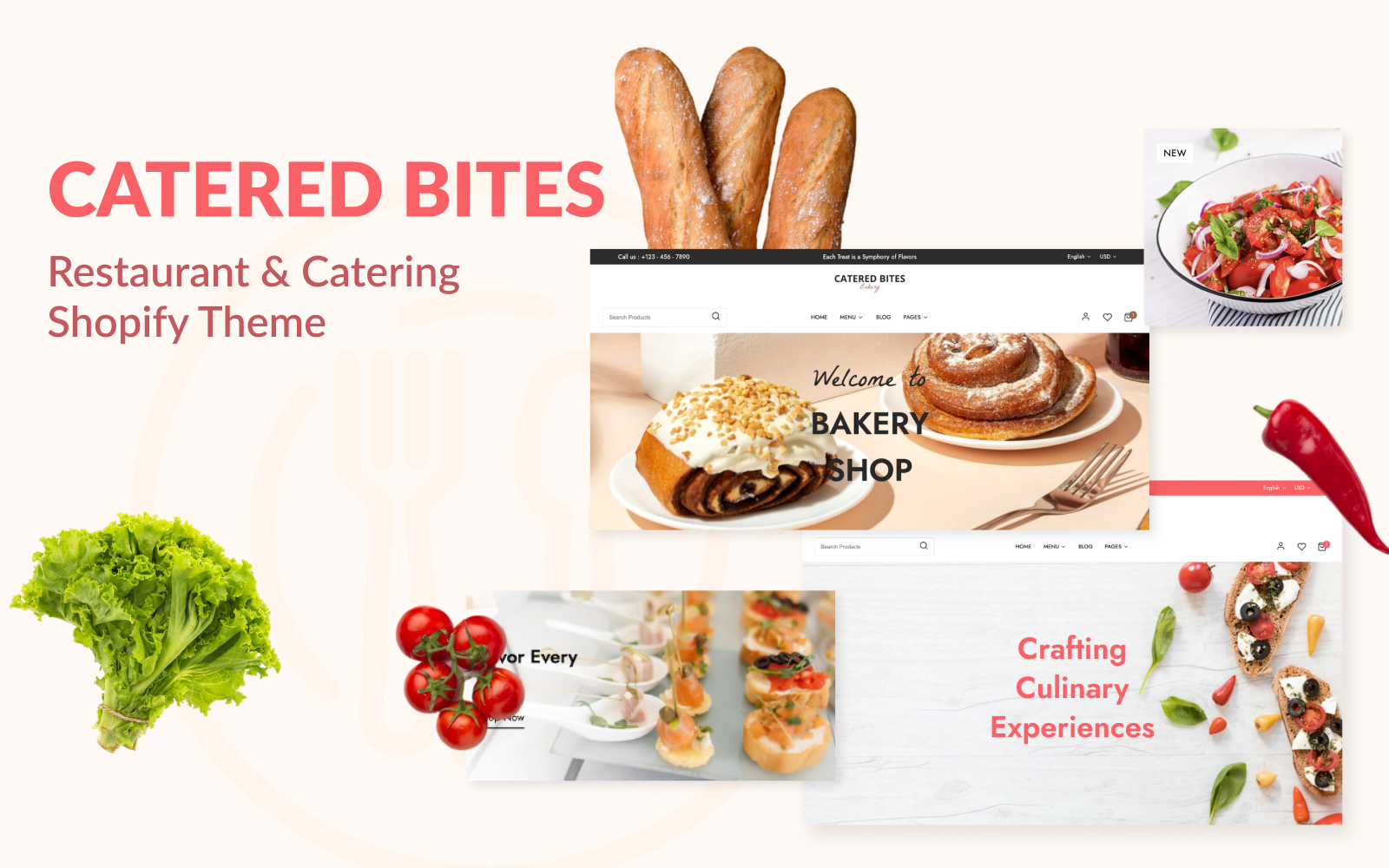 Catered Bites  - Restaurant & Catering  Shopify Theme