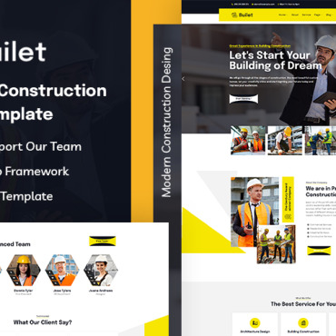 Construction Business Responsive Website Templates 388894