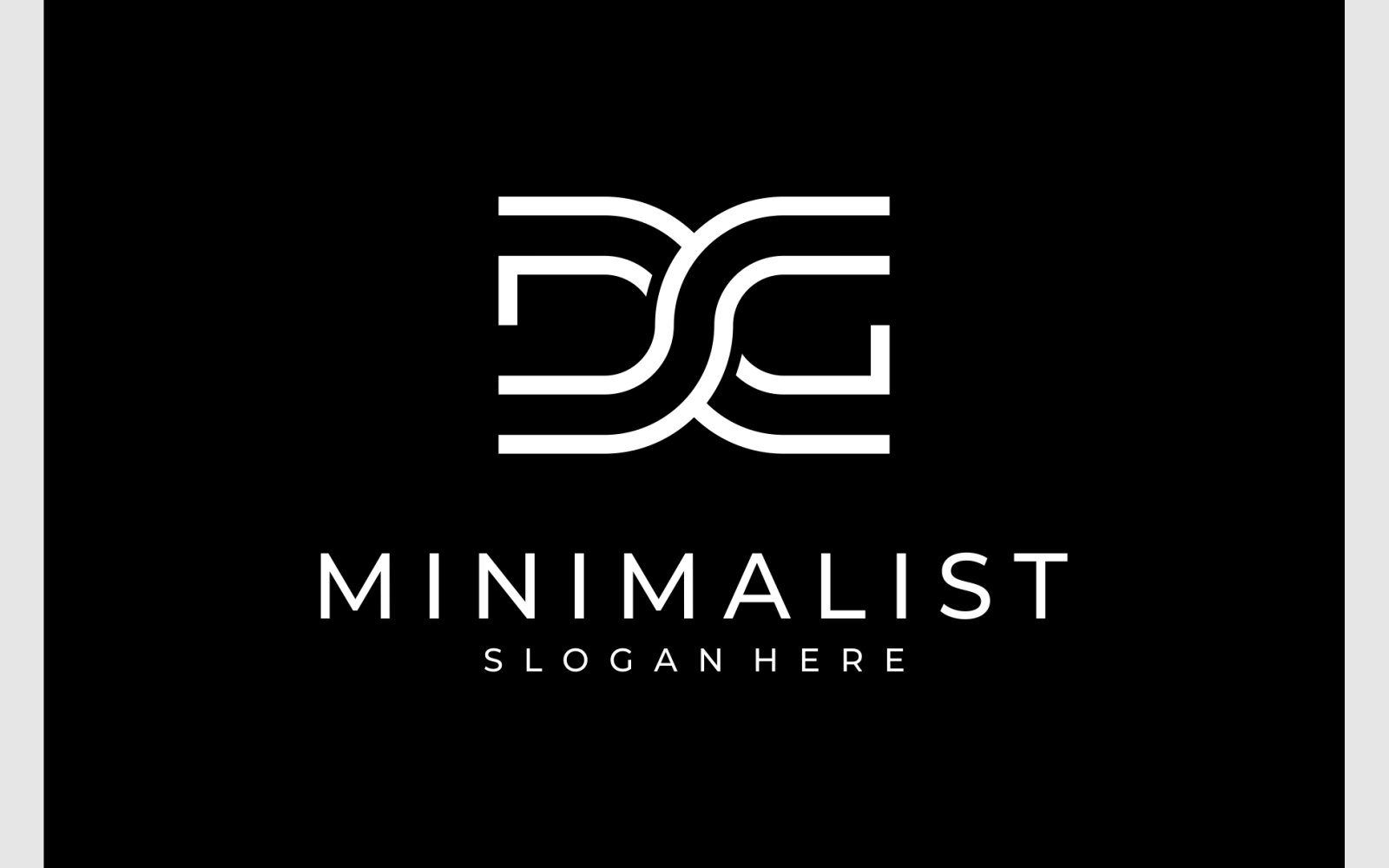 Letter D G Initials Minimalist Logo