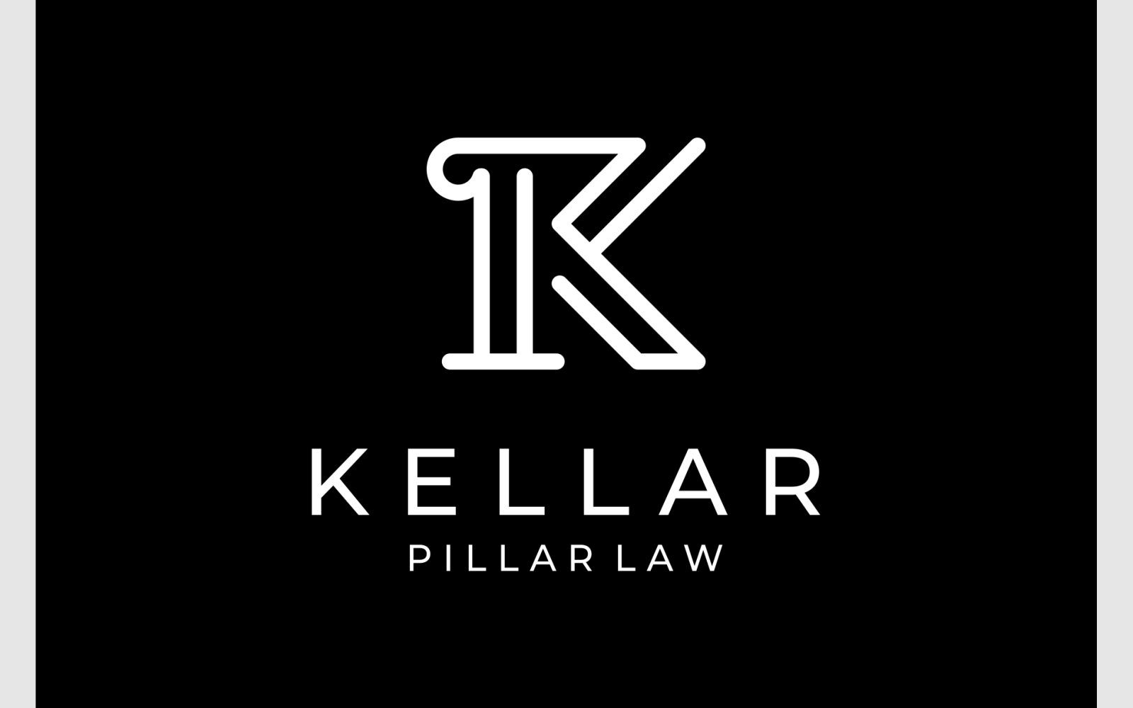 Letter K Pillar Column Law Firm Logo