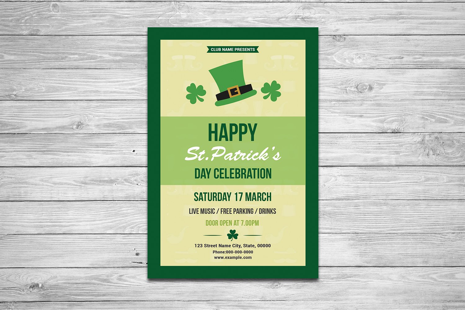 Saint Patrick’s Day Flyer. MS Word and Photoshop