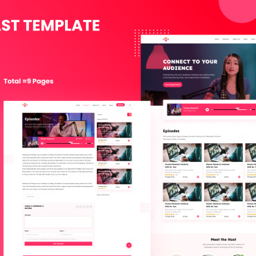 Article Podcast Responsive Website Templates 389107