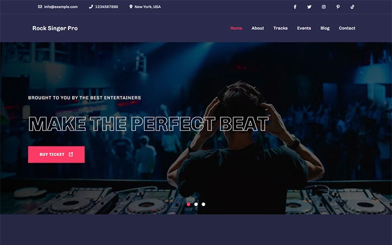 Rock Singer Pro - Unique and Modern WordPress Theme