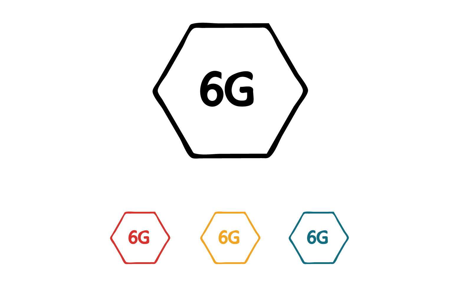 6G signal network tecknology logo vector icon v28