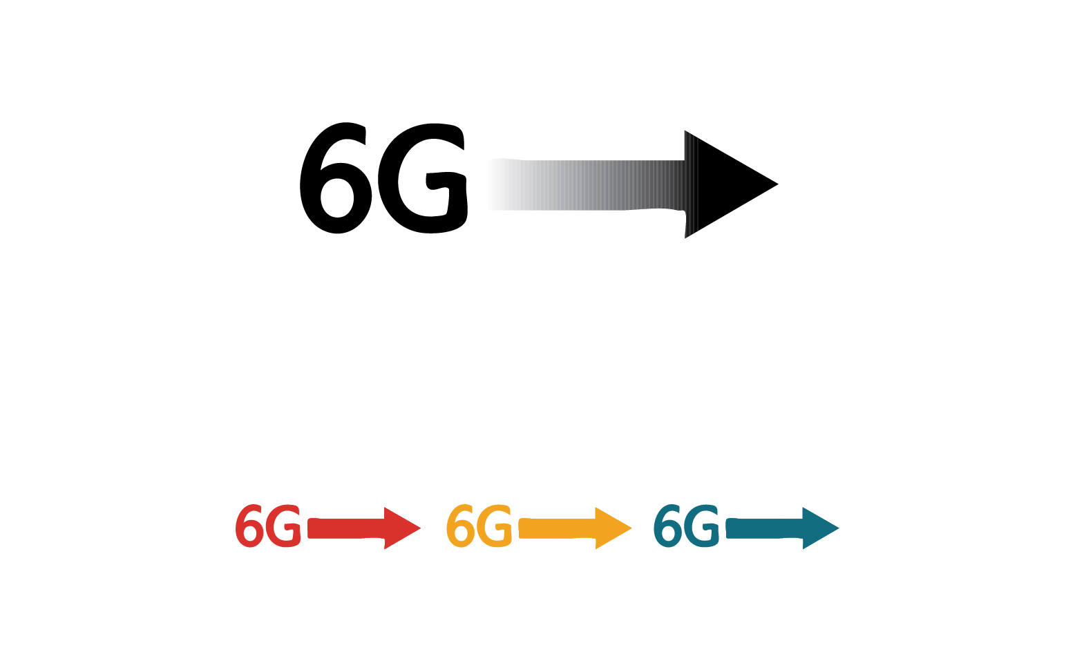 6G signal network tecknology logo vector icon v30