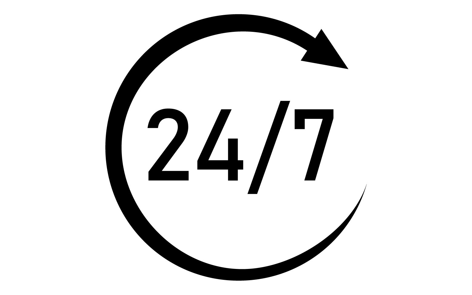 24 hour time icon logo design v3