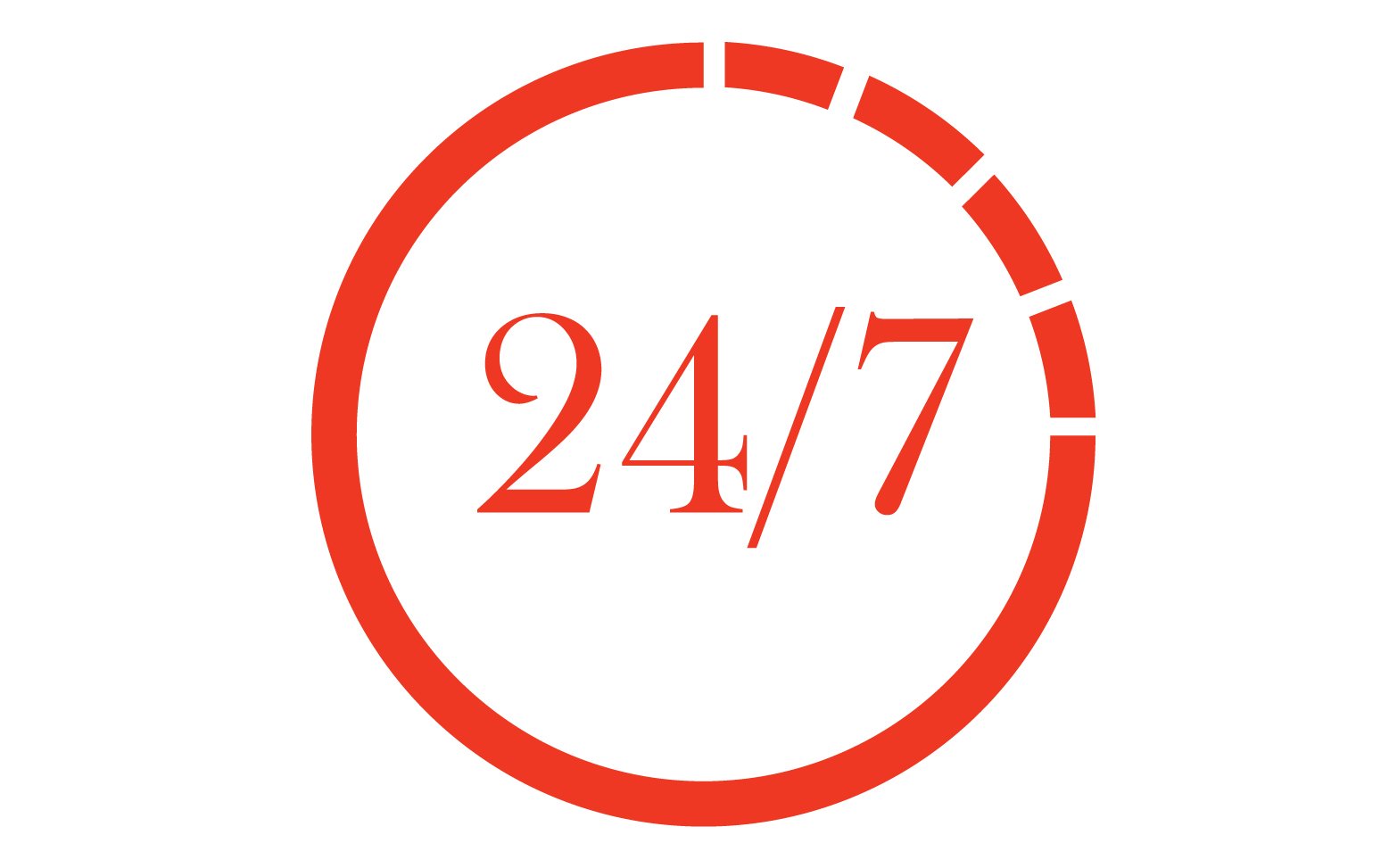 24 hour time icon logo design v13