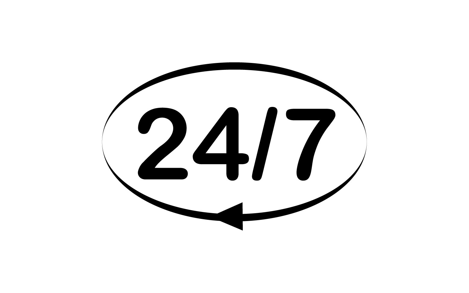 24 hour time icon logo design v8