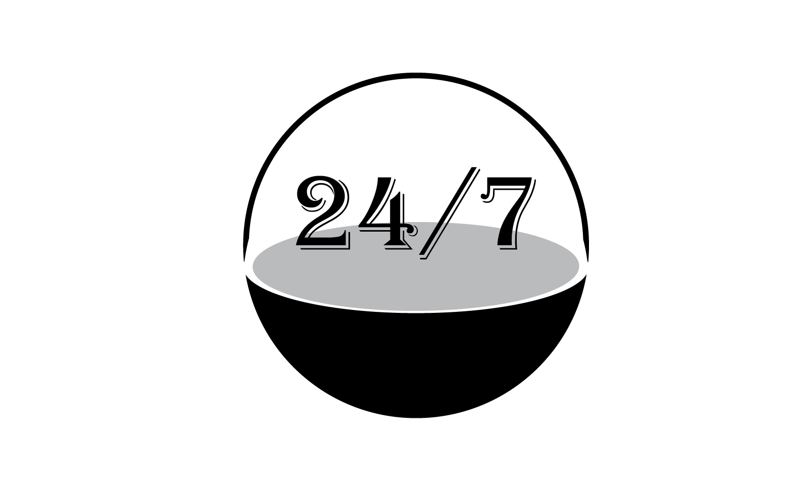 24 hour time icon logo design v28