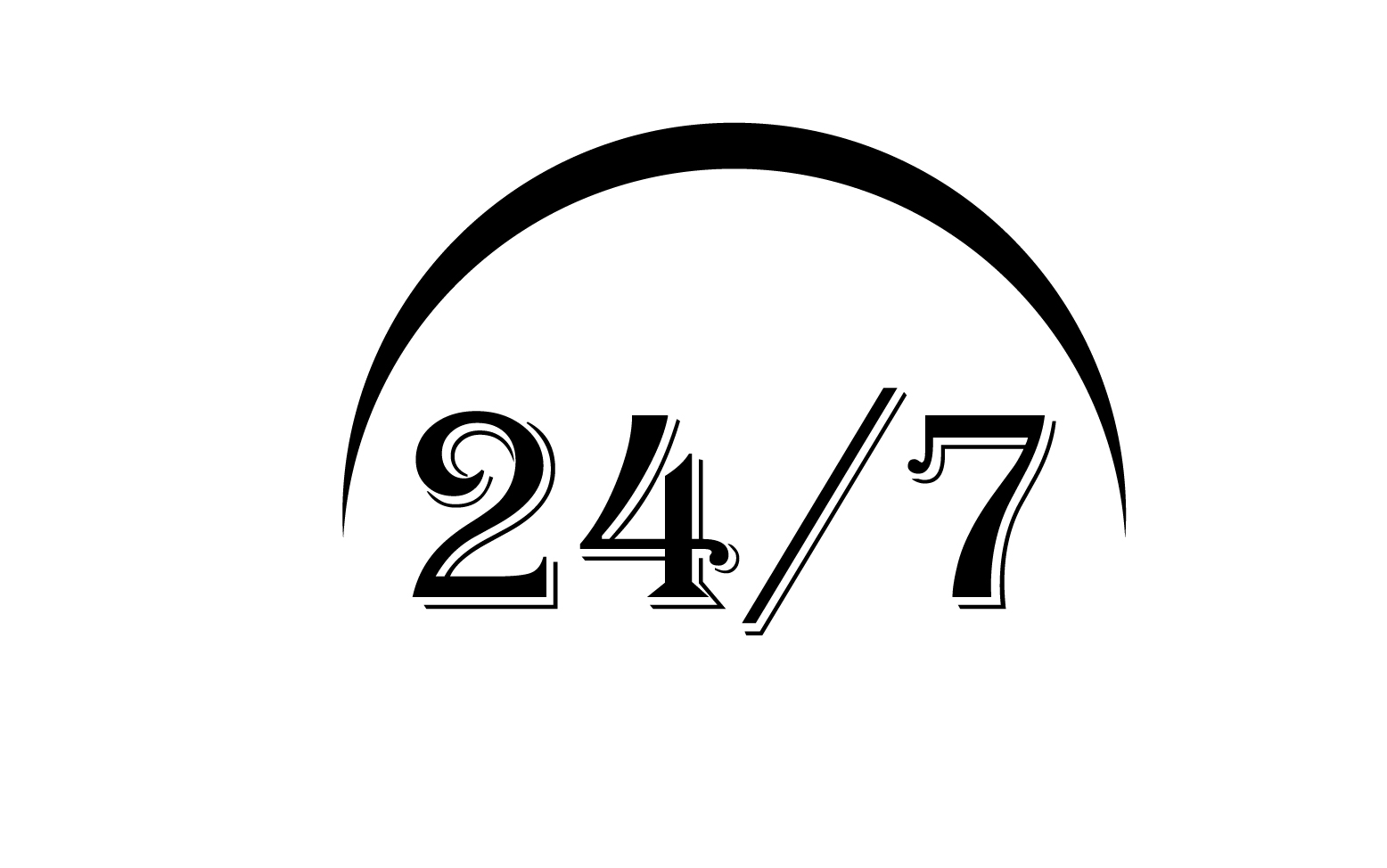 24 hour time icon logo design v52