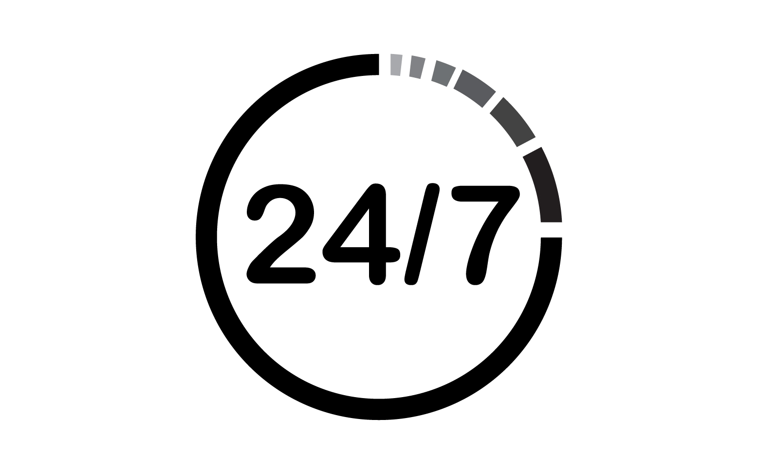 24 hour time icon logo design v56